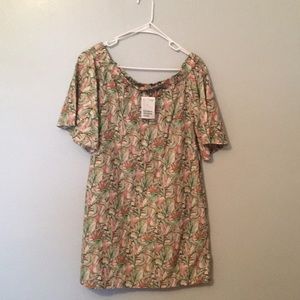 H&M off shoulder tropical dress